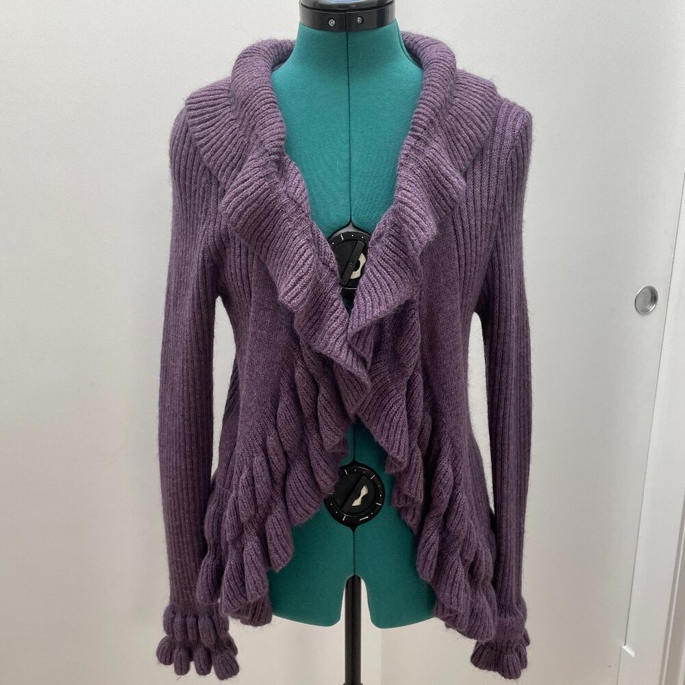 Purple cardigan